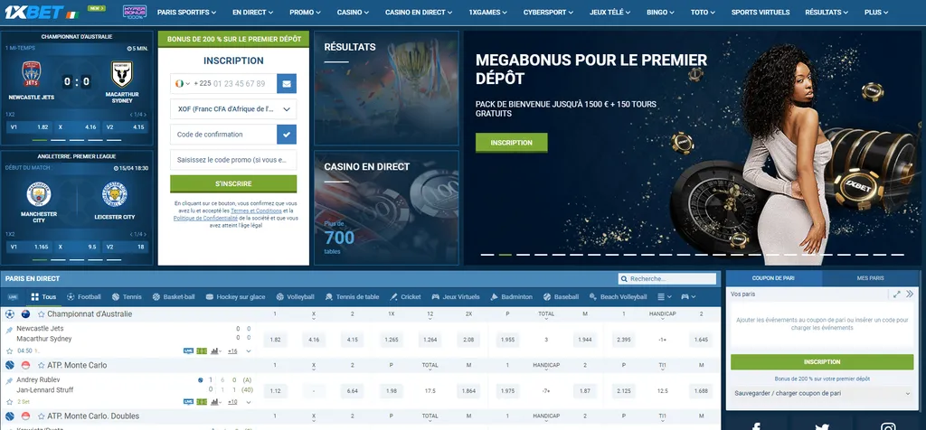 Paris sportifs sur 1xBet Cameroun