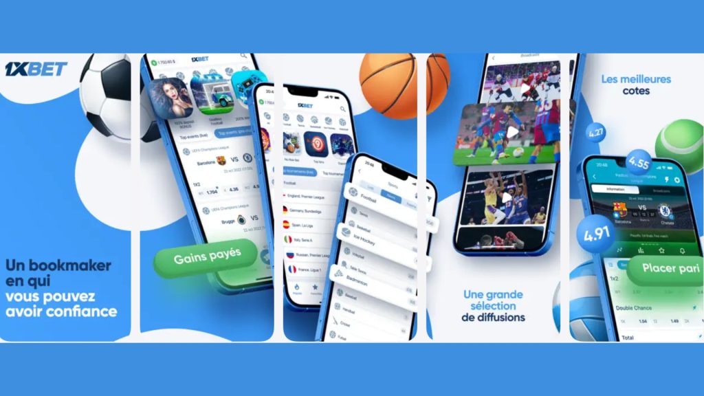Inscription et connexion sur l’application 1xBet